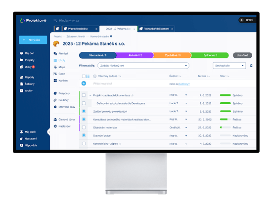 Aplikace pro řízení projektů Projektově
